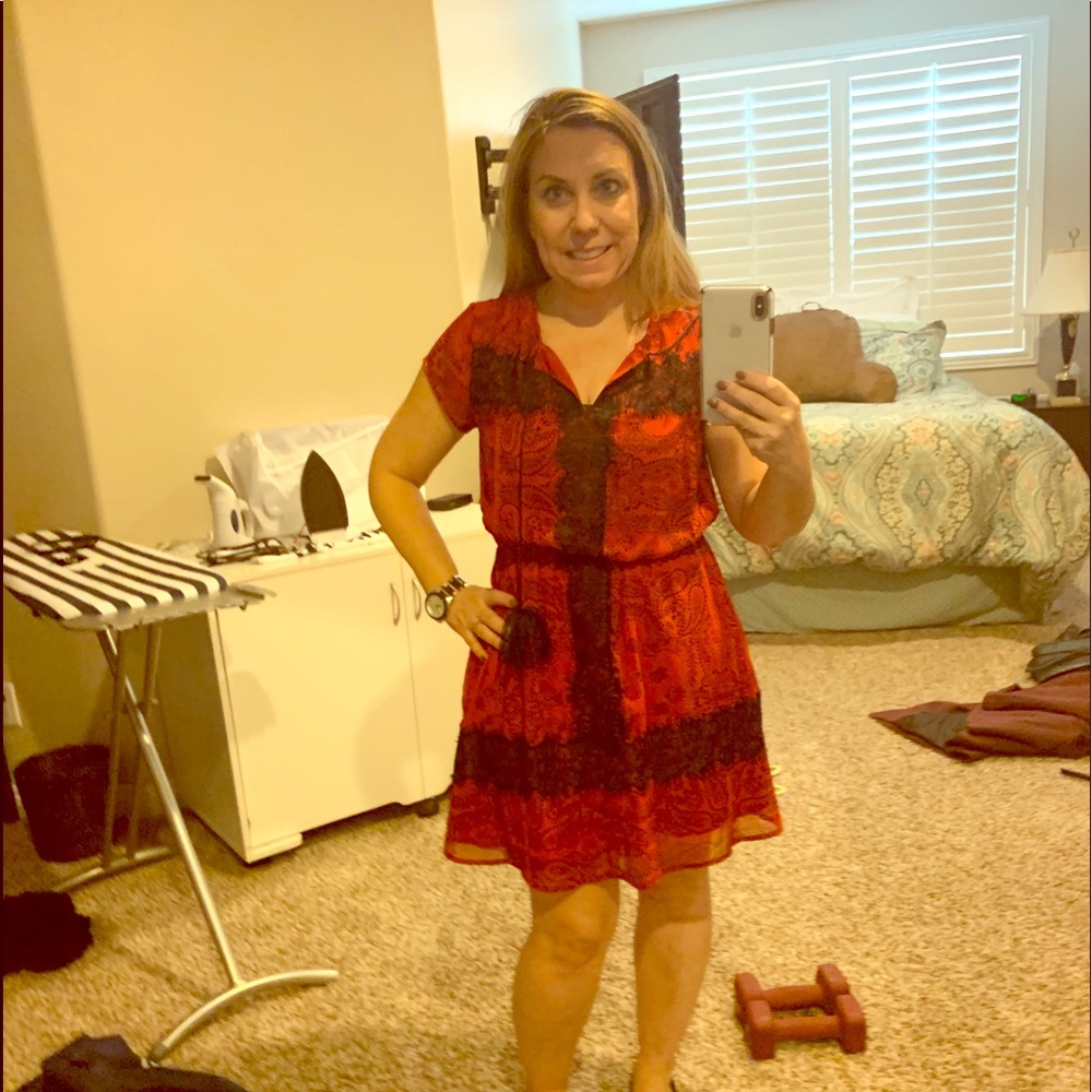 Red and black dress from Stitch Fix